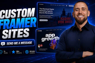 design and develop a modern responsive framer website