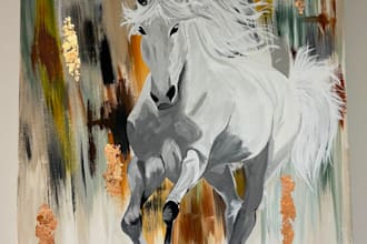 create a custom handpainted acrylic canvas artwork
