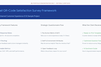design a qrcode customer satisfaction survey framework for your retail store