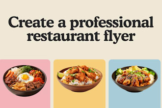 create professional and attrcative food flyer design for you