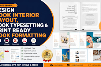 design book interior layout, book typesetting and print ready book formatting