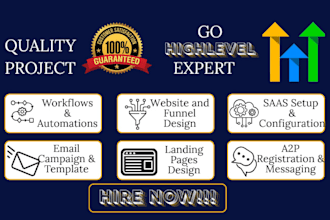 build gohighlevel funnel, ghl landing page setup sales funnel and ghl automation