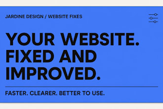 fix and improve your existing business website
