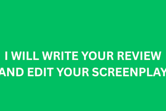 write screenplay and movie script