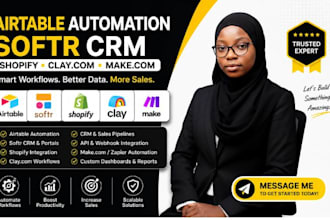 build airtable automation softr CRM shopify and clay com workflows
