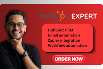 do hubspot crm setup, workflow automation and zapier integration