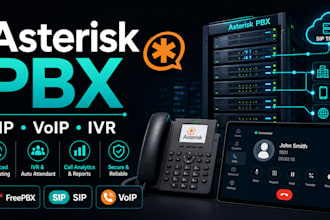 install, configure and fix asterisk, freepbx, sip, vicidial and voip systems