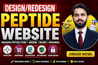 build a peptide website and peptide store