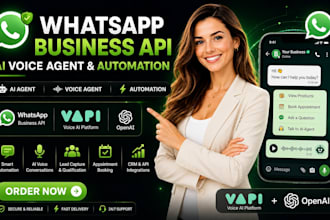 whatsapp business API setup, ai voice agent vapi whatsapp automation, ai agent