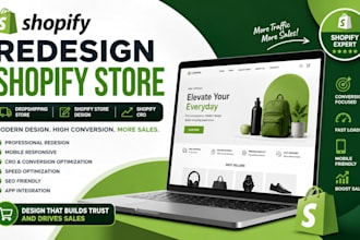 redesign shopify store, dropshipping store, shopify store design, shopify cro