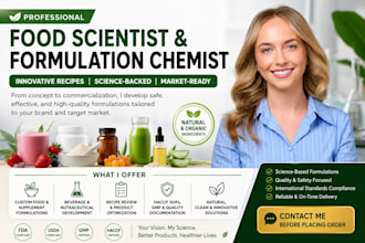 develop formulas for cosmetic formulation, skincare, hair care, organic product