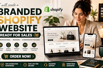 create a branded shopify website ready for sales
