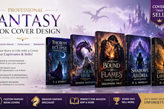 design fantasy book cover, epic, dragon fantasy, young adult and romantasy cover