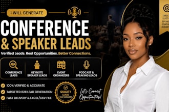 generate conference event speaking leads for keynote speakers and coaches