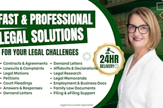 draft US legal documents, contracts, and court motions as your paralegal