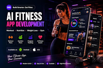 develop ai fitness workout nutrition weight loss gym app android ios fitness app