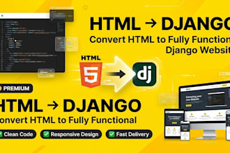 convert your HTML design into a django website