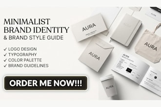 design minimalist brand identity and brand style guide