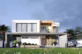 remodel building exterior, render duplex elevation, concrete house layout, cgi