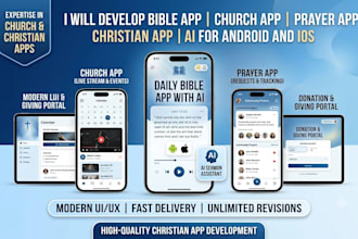 develop bible app church app prayer app christian app ai for android and ios