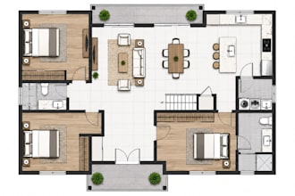 draw accurate 2d floor plans for houses, offices and real estate
