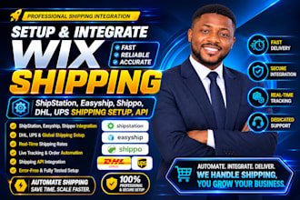 setup wix shipstation, easyship, shippo, dhl, ups shipping setup, shipping API
