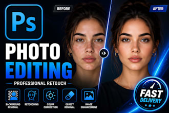 photoshop image edit, change document text, name, date, product image in 1hour