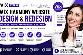 create wix harmony website redesign wix studio design wix business landing page