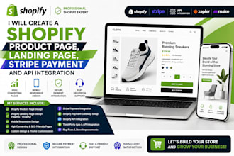 build shopify product page and stripe payment pagefly