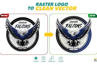 vectorize your blurry logo into clean vector artwork