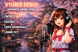 be your kawaii japanese anime idol singer for stream theme song, game soundtrack
