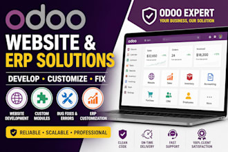do odoo website design, odoo module development, fix odoo bugs, odoo ecommerce