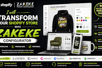 transform your shopify store with zakeke configurator