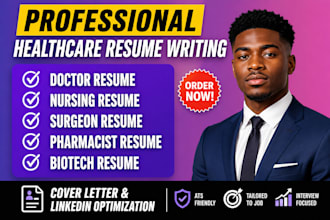 write an ats healthcare resume, nursing resume, or medical resume