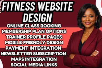 design fitness website gym website personal trainer website pilates website