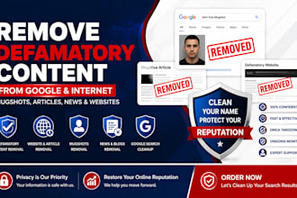 remove mugshots negative links delete articles news arrest records from google
