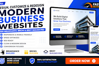 customize, design breakdance builder website, bricks builder, brixy builder pro