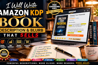 write an amazon KDP book description, book blurb, and kindle SEO copy that sells