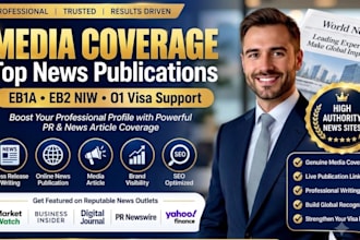 write and publish uscis compliant eb1 media coverage on major news outlets