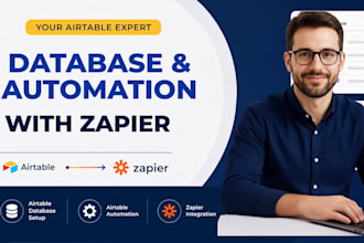 build airtable database, crm and dashboard with make zapier and n8n automation