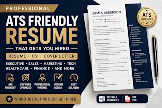 write an ats  resume for excutive, sales, marketing and tech jobs