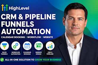 setup gohighlevel crm funnel website automation calendar booking workflow