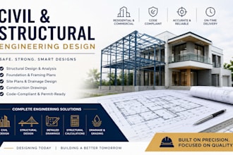 design permit ready civil and structural engineering plans for texas, california