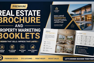 design premium real estate brochure and property marketing booklets