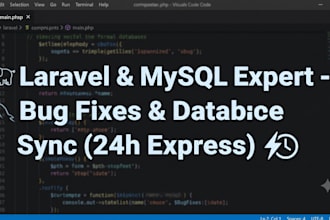 fix laravel bugs, optimize mysql queries, and resolve database schema con