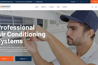 build squarespace hvac website heating cooling air conditioning services