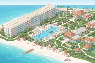 design custom resort maps, hotel maps, visitor maps, and tourist maps