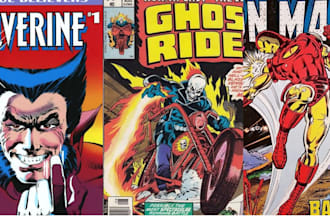 draw hand drawn retro vintage comic book illustrations