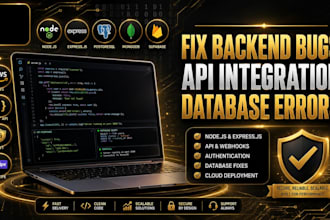 develop, fix bugs supabase firebase node js backend API authentication database