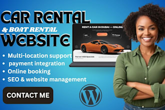 design a converting car rental website, vacation rental and boat rental website